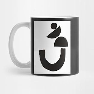 Black and white minimalist abstract decoration Mug